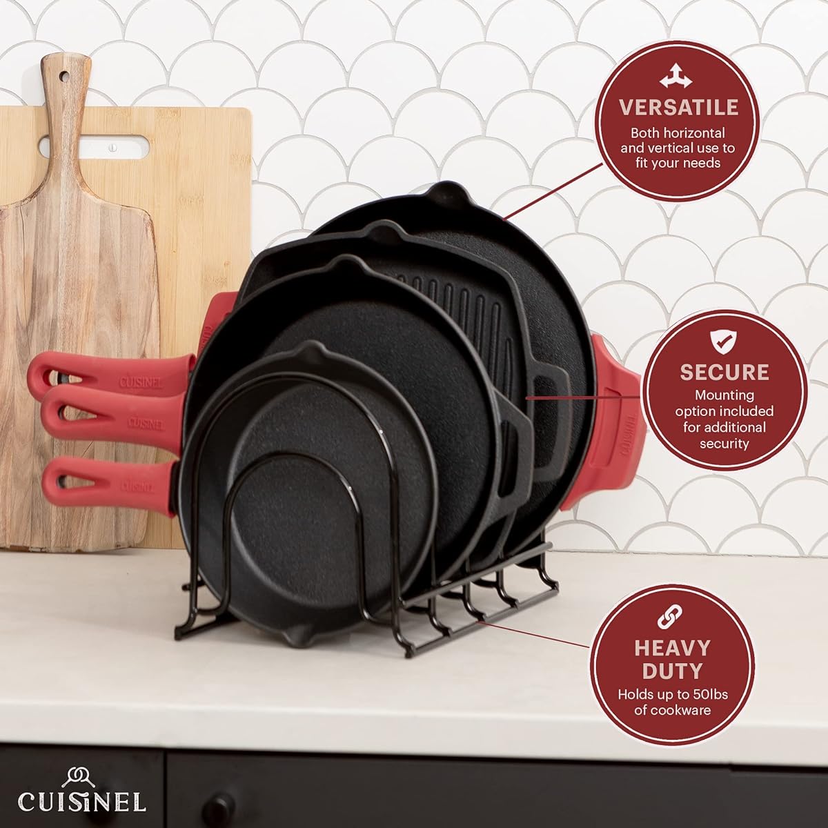 pan rack organizer sturdy