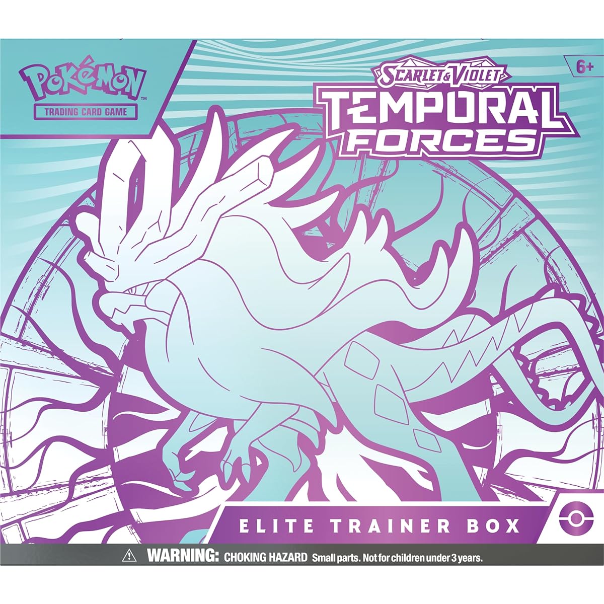 Pokémon TCG: Scarlet & Violet — Temporal Force Elite Trainer Box – Walking Wake (1 Full Art Flutter Mane Promo Card, 9 Boosters & Premium Accessories)