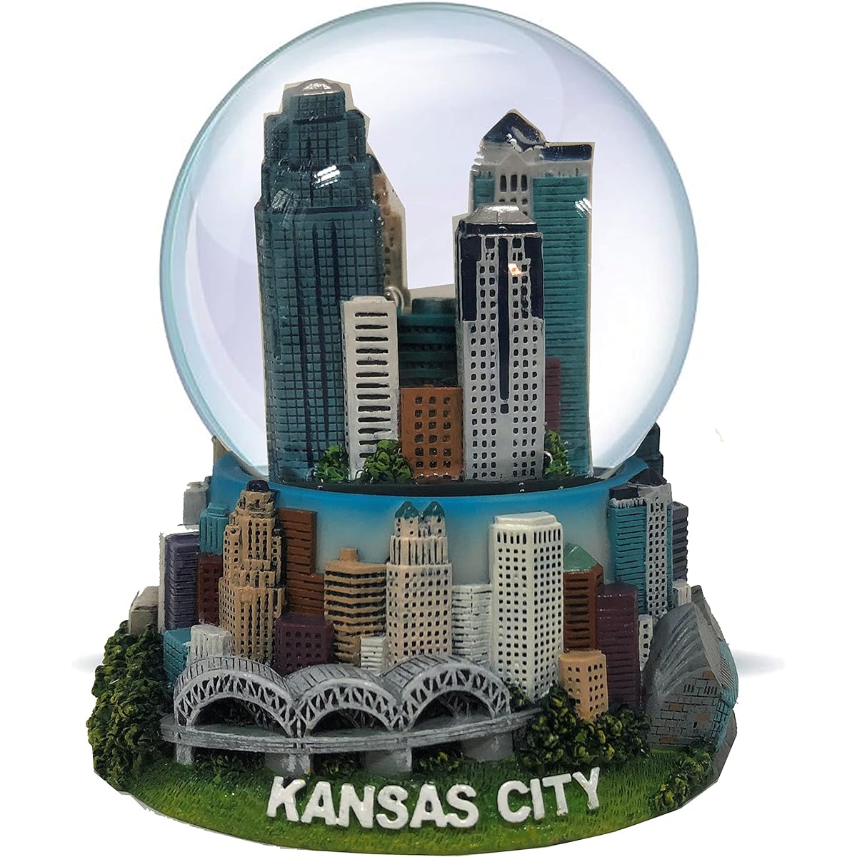 Kansas 3D Snow Globe Water Globe Souvenir Ornament Home Car Gift Women Kids Girls Moon Granddaughter 3 ½" T