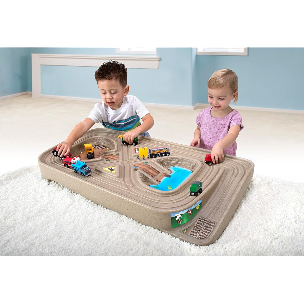 Simplay3 Carry & Go Vehicle Playset Height: 4" x Width: 17.5" x Length: 35.5" Brown 218020-01