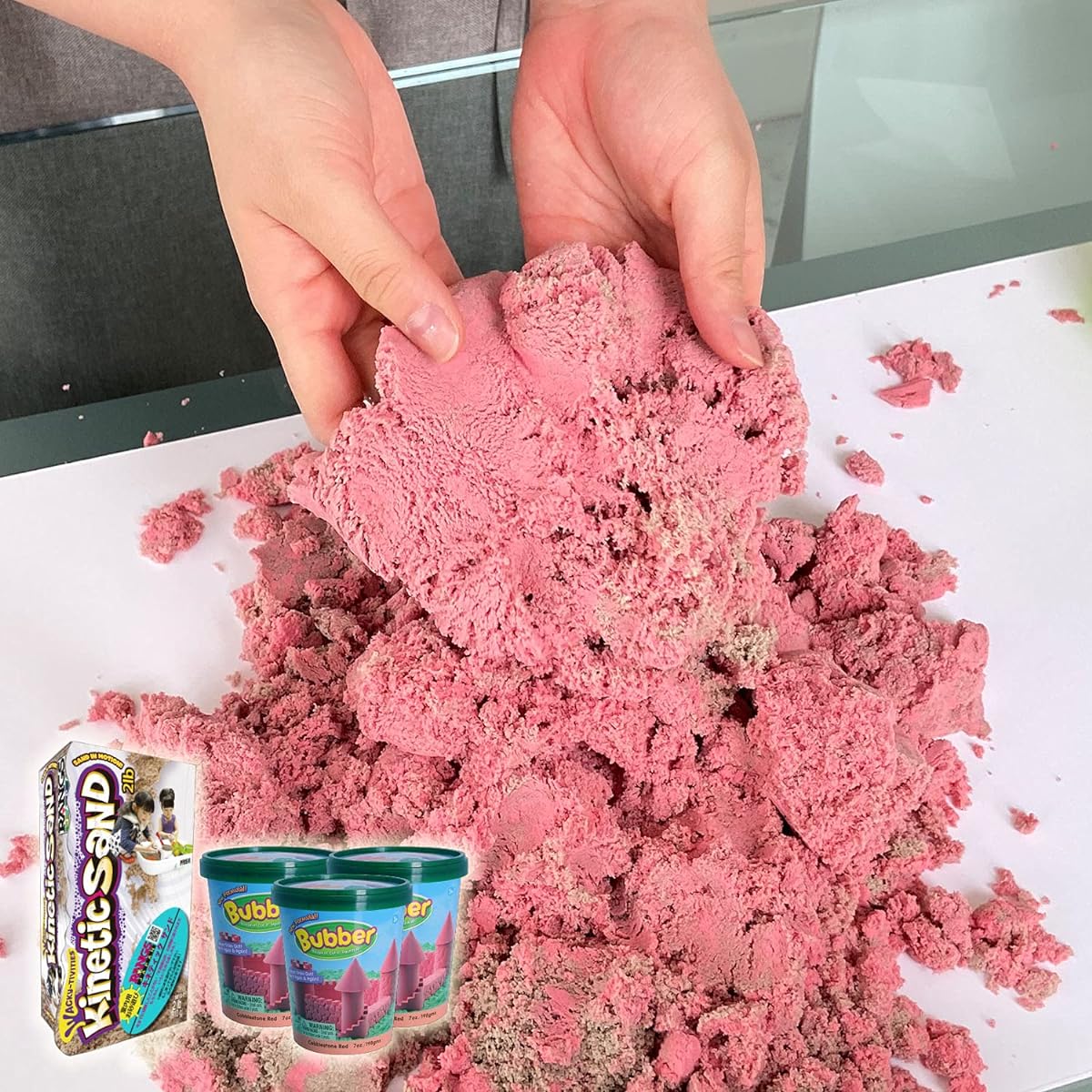 RANGS Kinetic Sand & Barber Basket Red Set