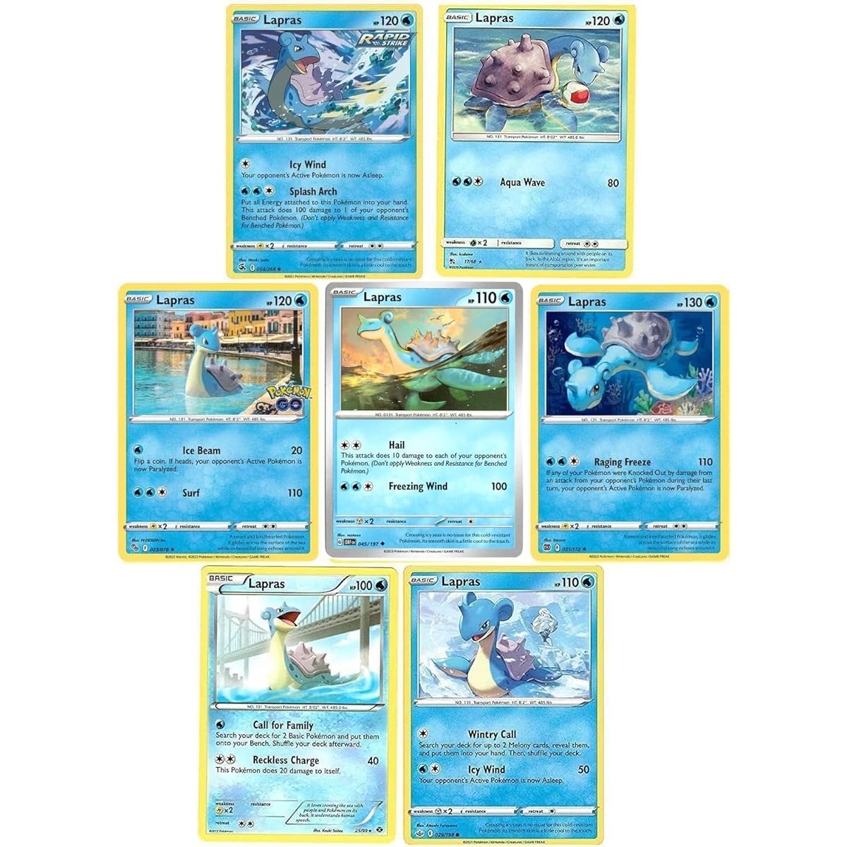 Lapras - Pokemon Card Set of 7 - 25/99 Next Destiny - Dragon Majesty of the Hidden Destiny