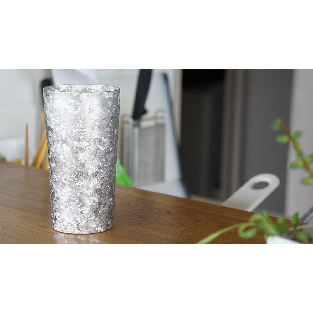 HORIE Made in Tsubame, Niigata Prefecture Titanium Double Tumbler Kiln Creation PREMIUM 350cc Silver T08KMS350