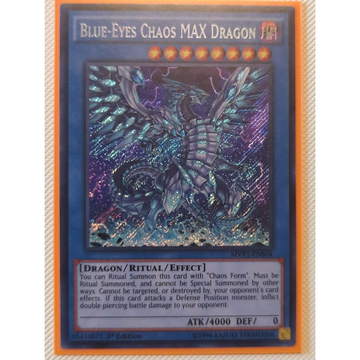 Blue-Eyes Chaos MAX Dragon MVP1-ENS04 Secret Rare First Edition