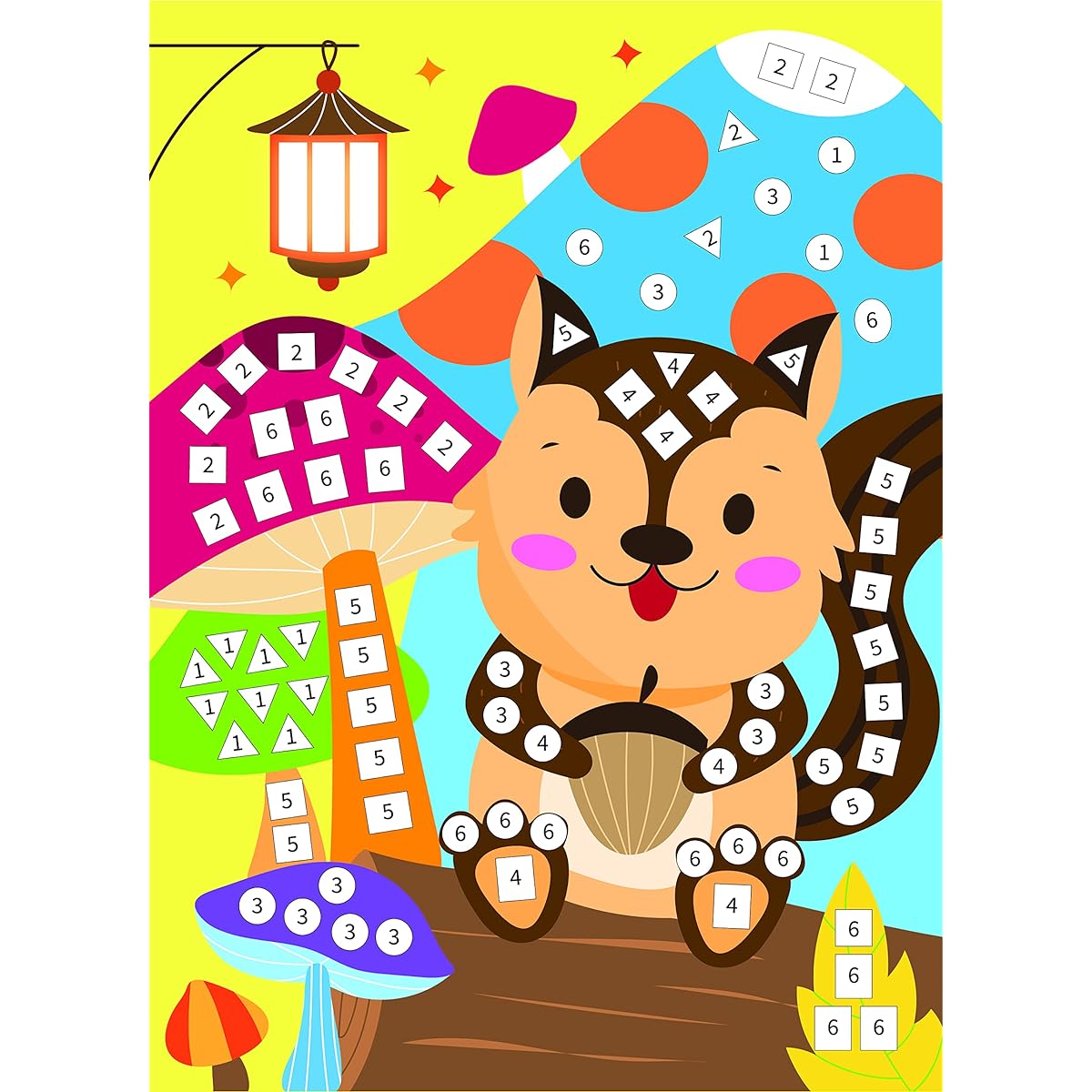 C.S. Kids Magic World Mosaic - Forest Animals | Craft Gift | Educational Glitter Mosaic
