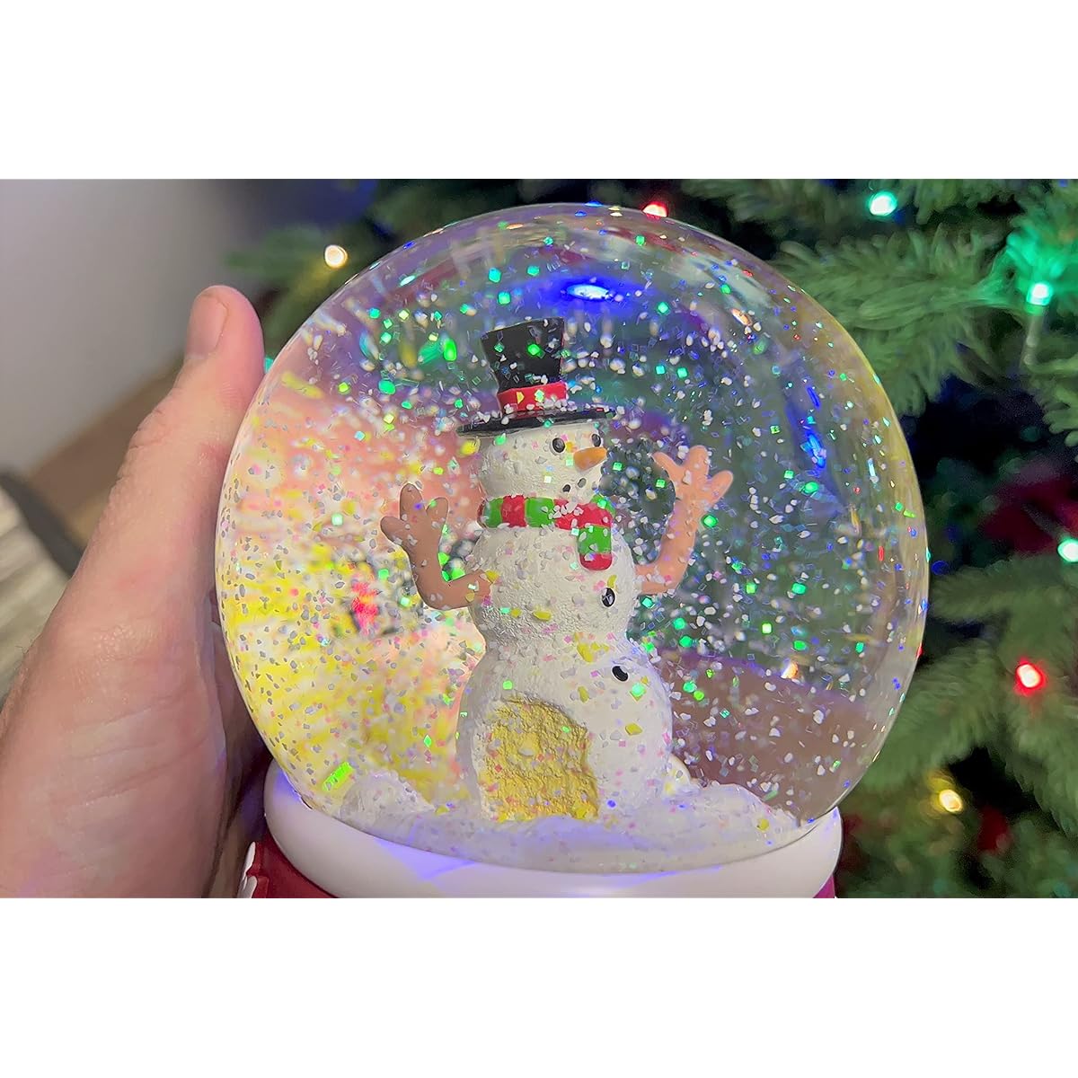 Tree Buddies Pee on Snowman Fun Christmas Snow Globe - Large 6.5"