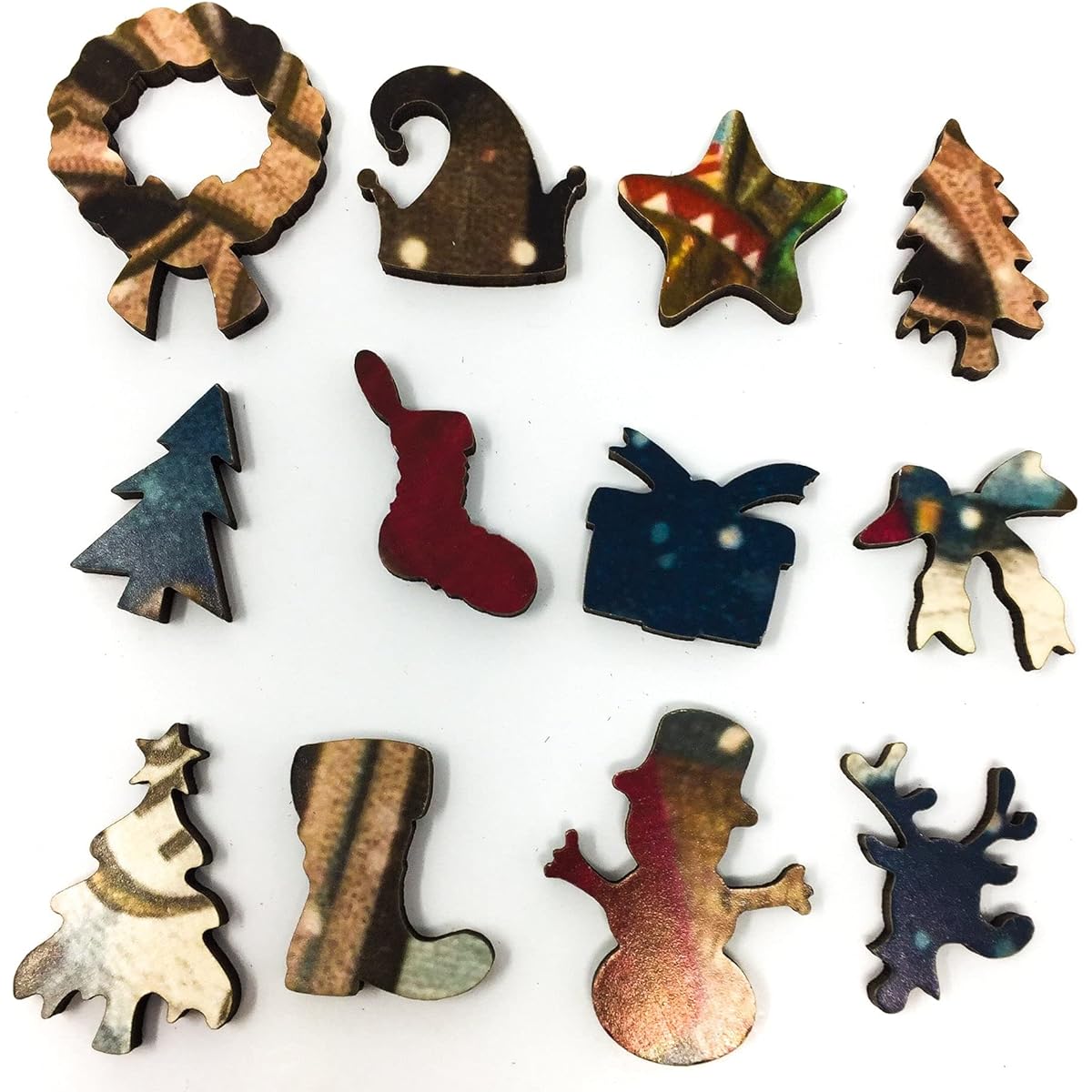 Nautilus Puzzles Wooden Christmas Jigsaw Puzzle - Seasonal Notes - 249 Unique Wooden Pieces - Made in the USA - A challenge for any puzzle lover.