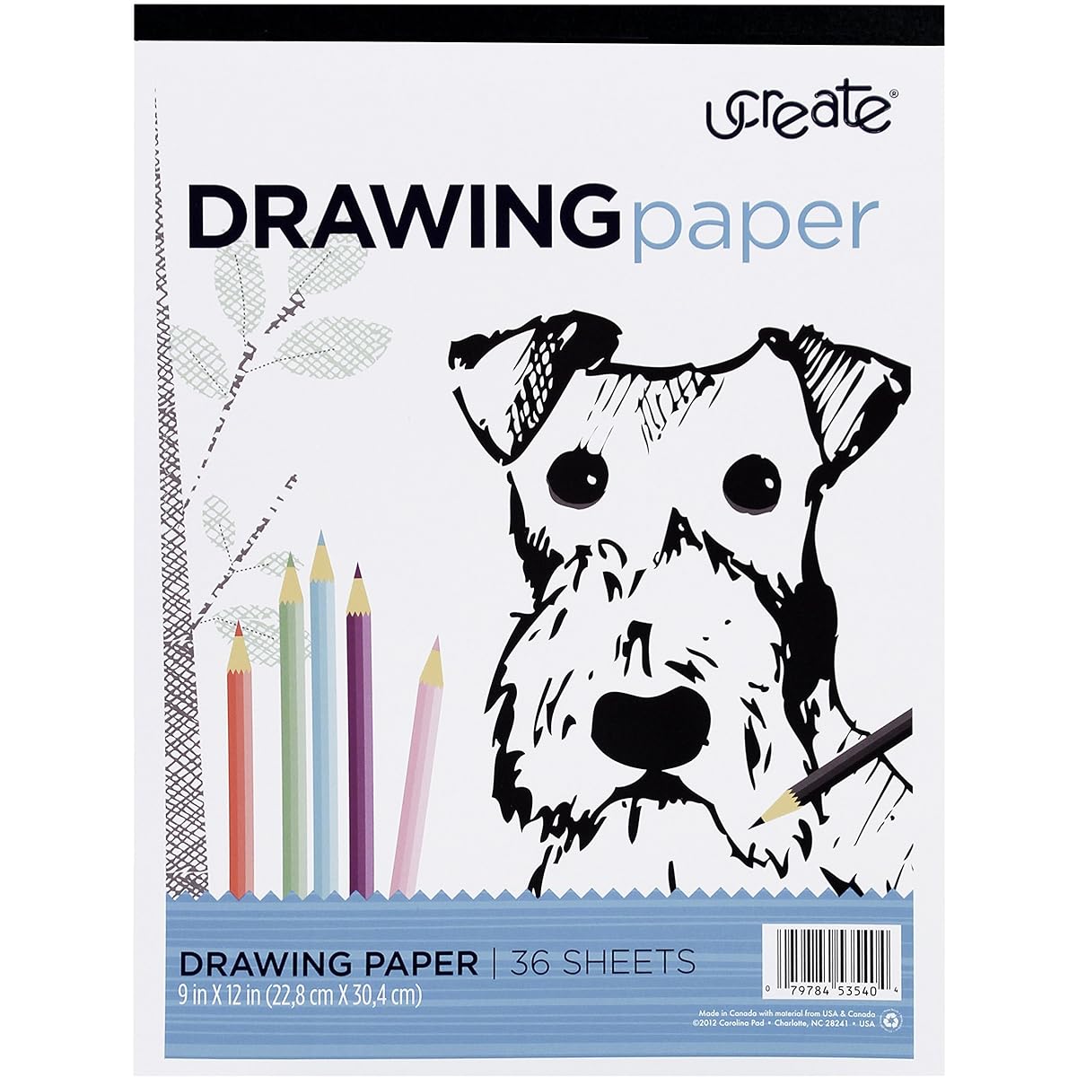 Ucreate 53540-B Construction Paper 9" x 12", 36 Sheets, 50 lb