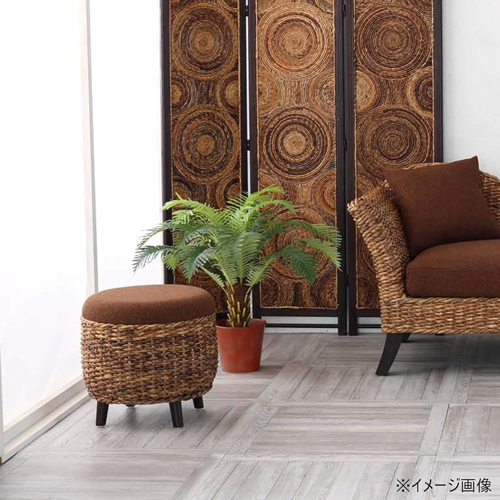 Sunflower Rattan Stool Brown Width 41 x Depth 41 x Height 40cm Banana Leaf Stool C205ATY