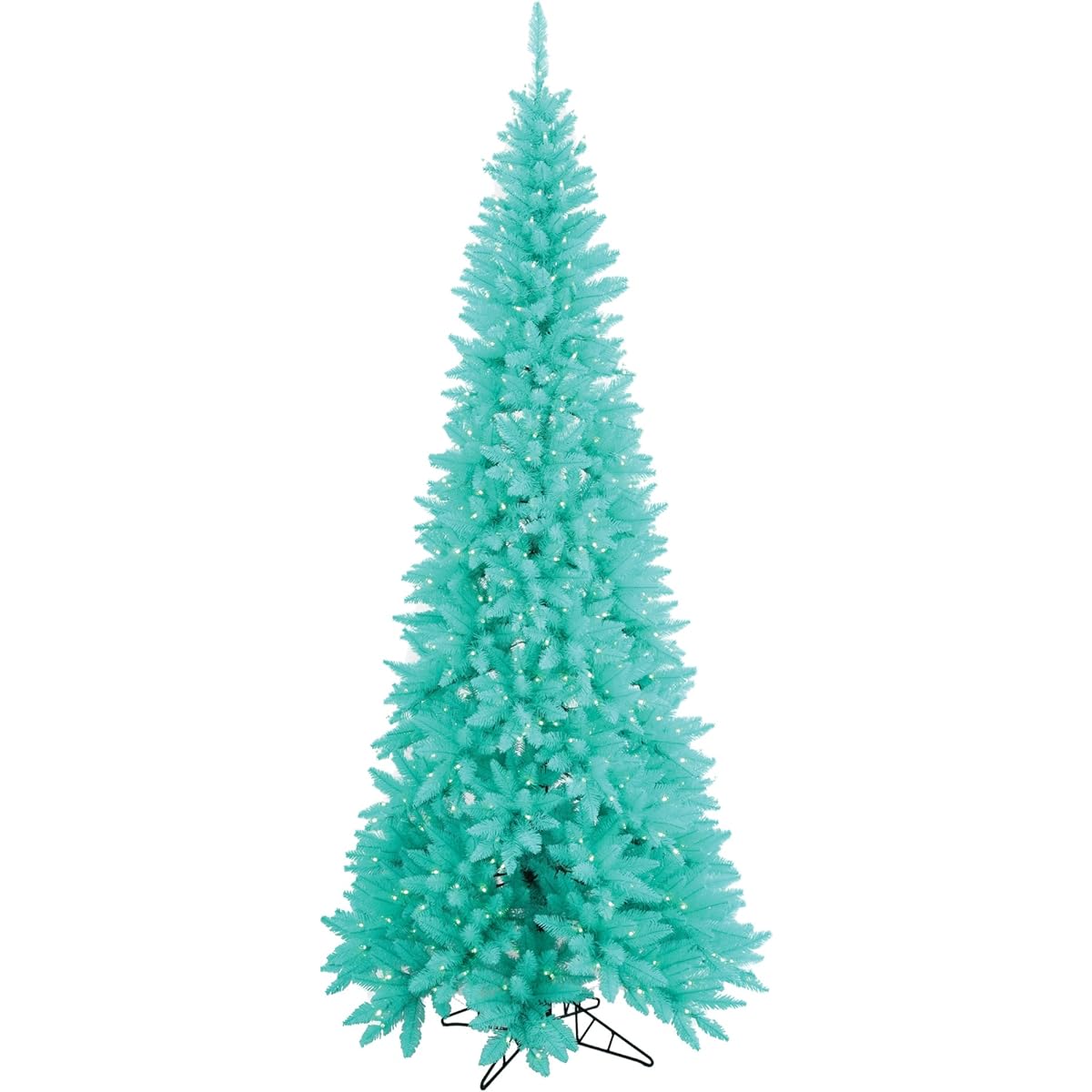 Vickerman 4.5ft Aqua Fir Slim Artificial Christmas Tree Aqua Duralight LED Lights Seasonal Indoor Home Decor