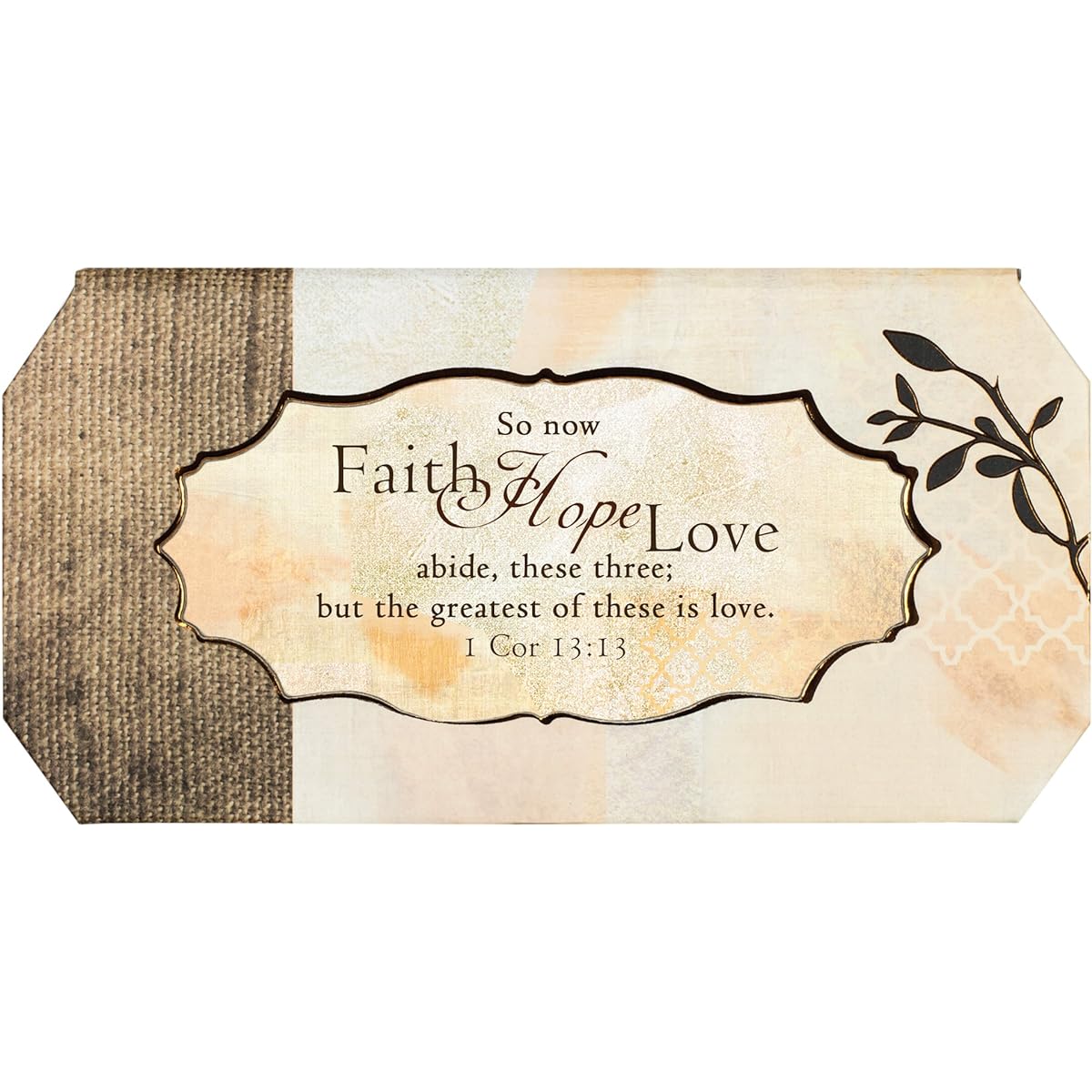 Faith Hope Greatest Is Love Tree Branch Jewelry Music Box Plays Amazing Grace