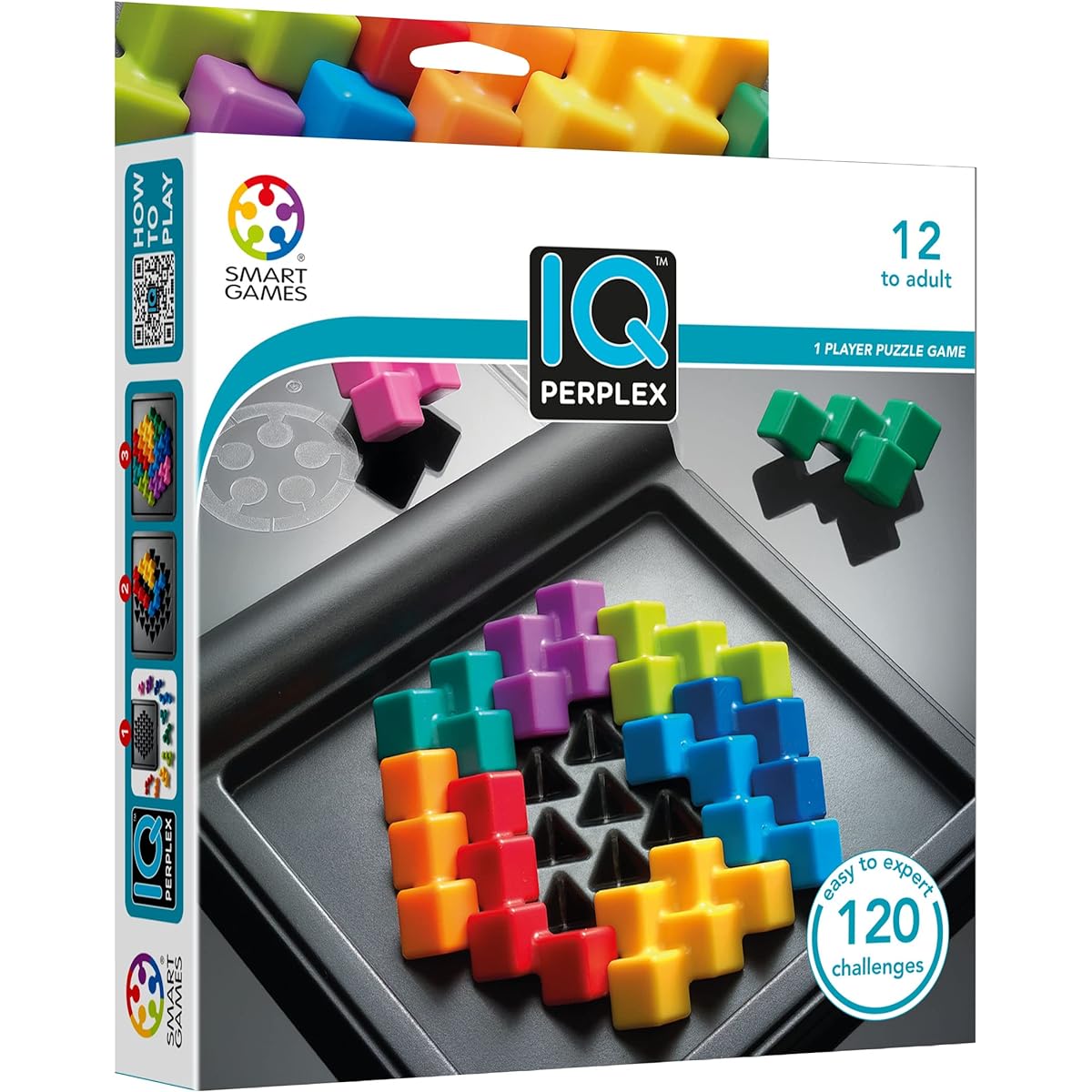 SmartGames IQ Perplex Travel Puzzle Game with 120 Challenges for Ages 12-Adults