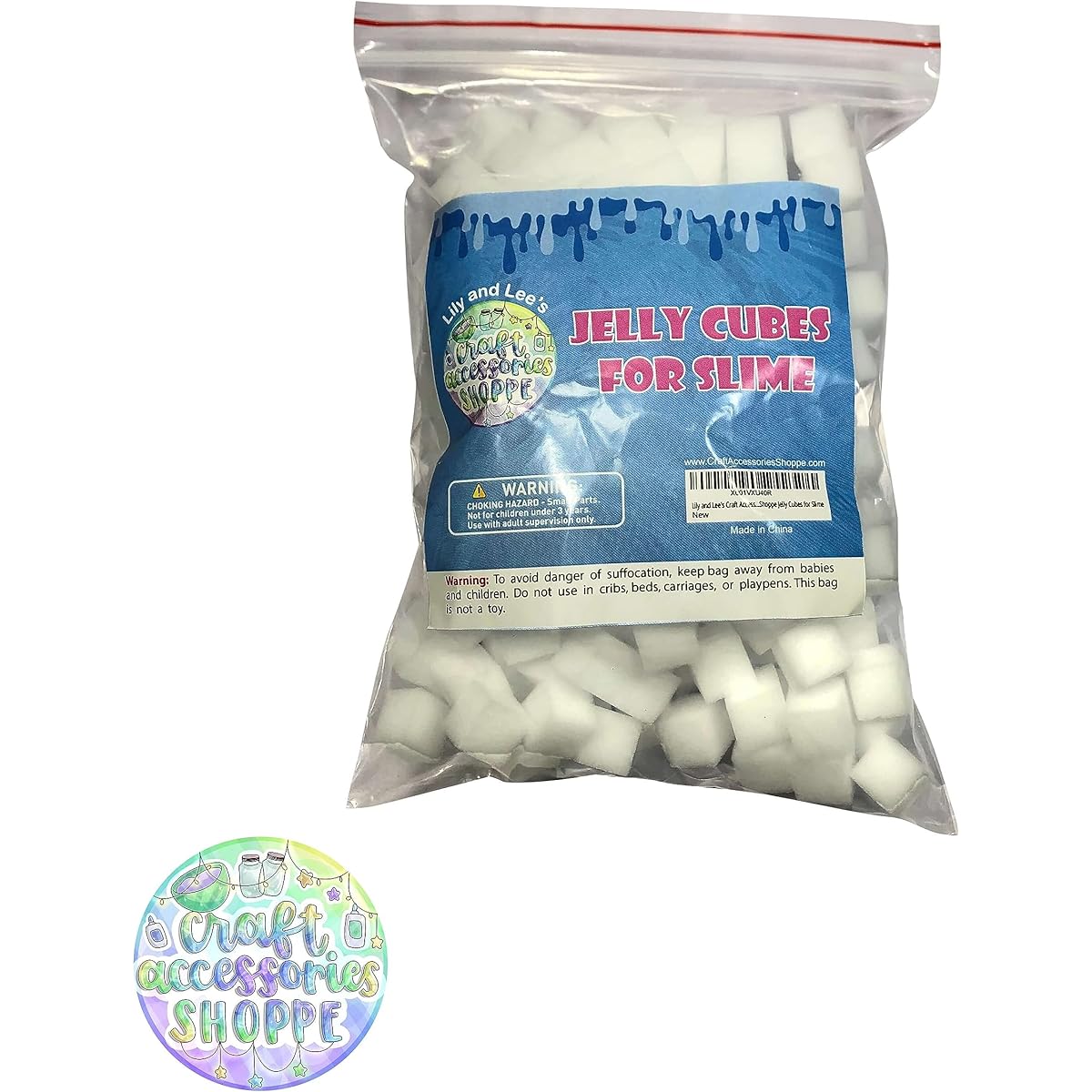 Lily and Lee's Craft Accessories Jelly Cubes for Slime - Slime Accessories Slime Add-ins Slime Stuff Slime Mix-ins Jumbo (500 Pieces)
