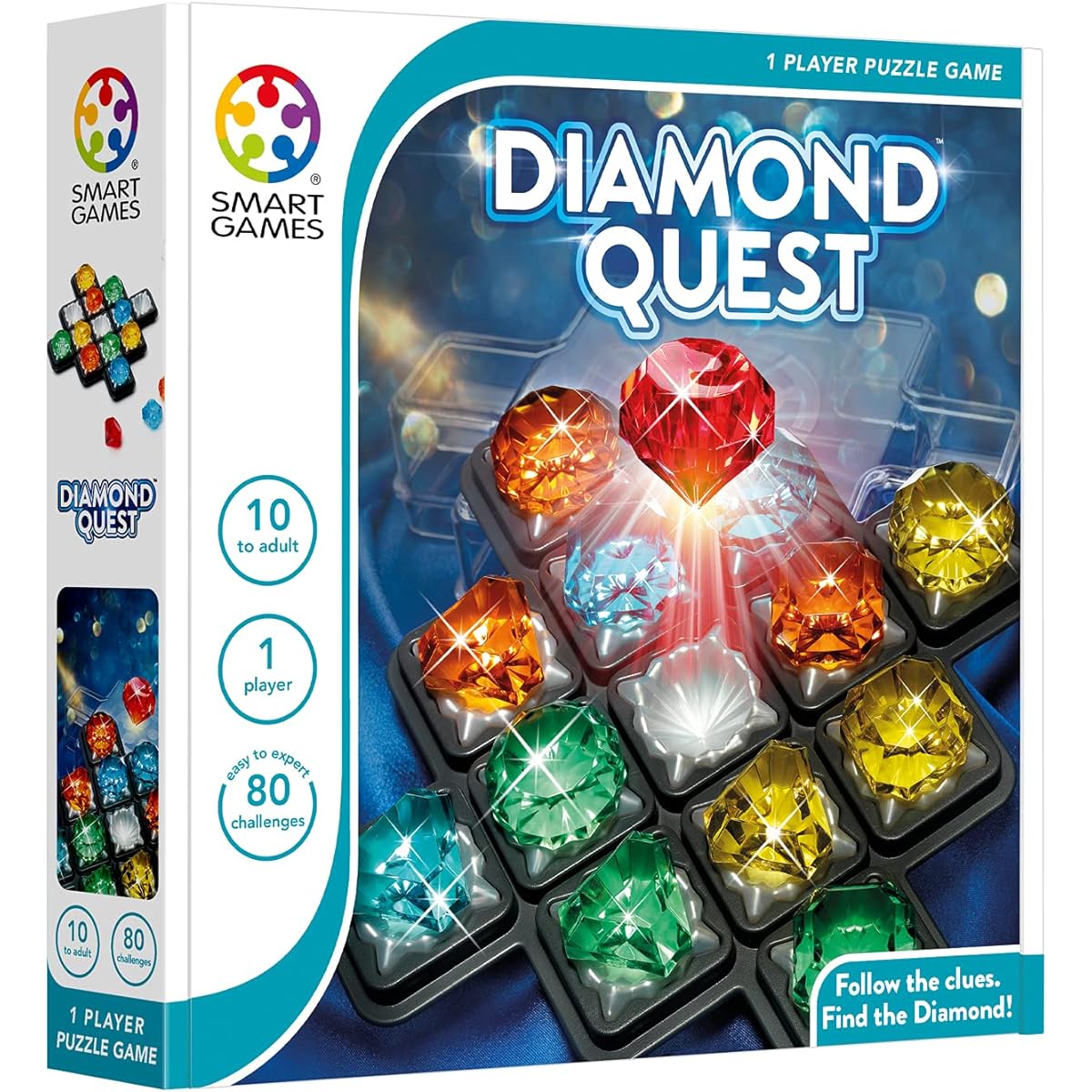 SmartGames Diamond Quest Estimation Game 80 Challenges for Ages 10 and Up