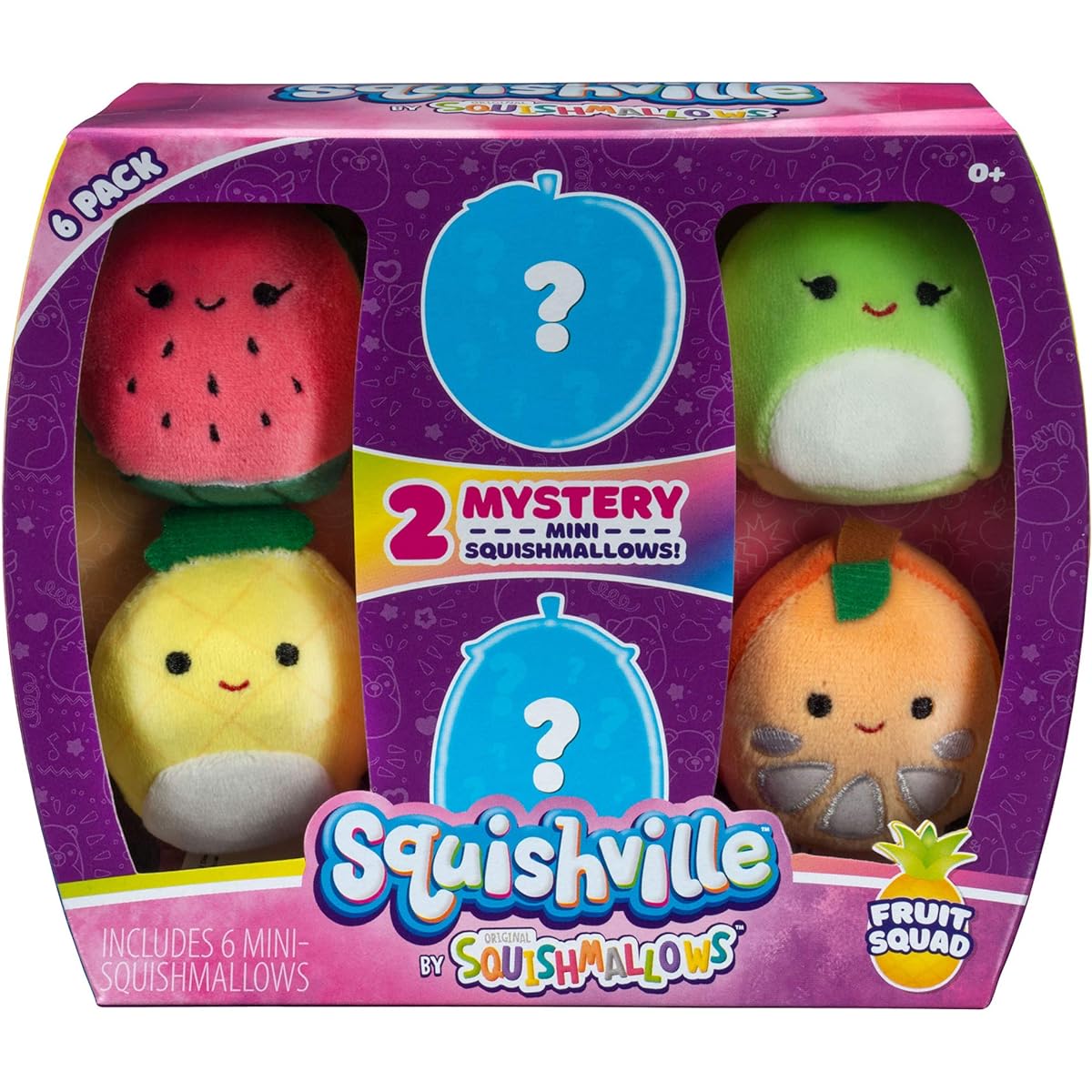 Squishmallows Fruit Squad Mini Plush Toys - 2" Soft Mini Malo Plush Toys - Irresistibly Colorful Fruits - Mini Peach/Pineapple/Watermelon