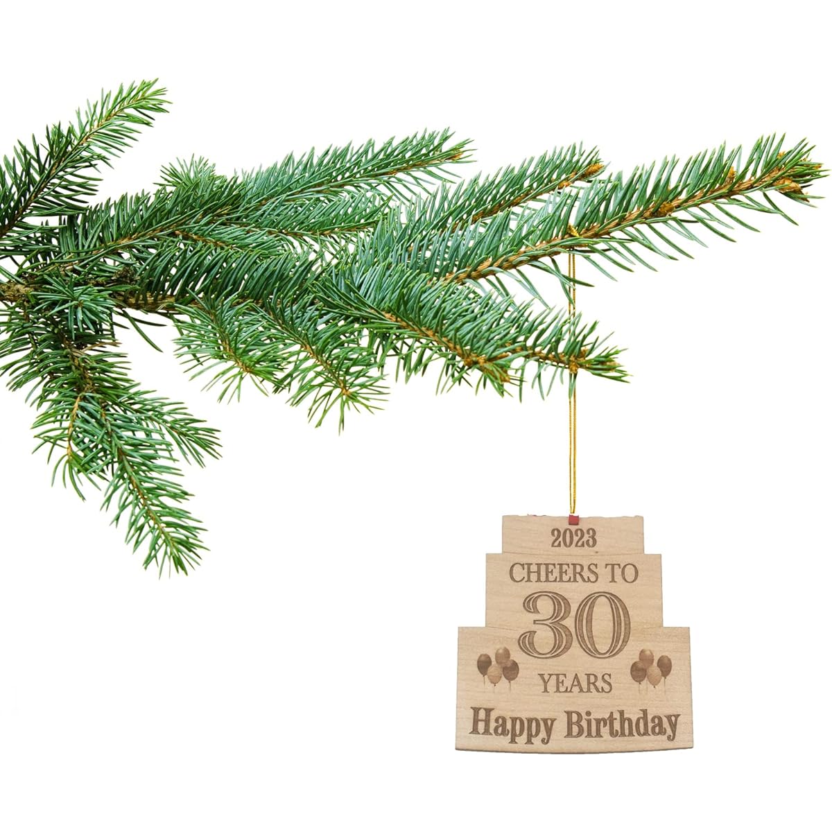70th Birthday Ornament 2024 Cake Mold Birthday Gift for Women Birthday Gift for Men - Beautiful Laser Cut Wood Details - Gift Boxed