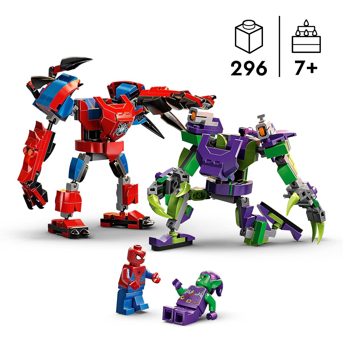 LEGO Super Heroes Marvel Avengers Spider-Man vs Green Goblin Mech Suit Battle 76219 Toy Blocks Gift Superhero American Comics Boys Ages 7 and Up
