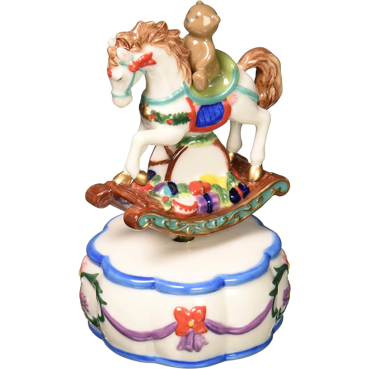 Cosmos Gifts 80132 Christmas Rocking Horse Music Box