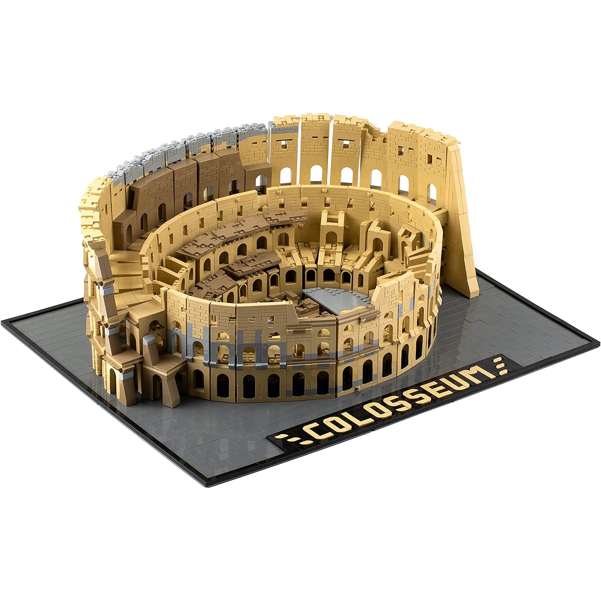 Block Builder Roman Colosseum Building Block Set (6466 Pieces) Architectural Model Building Blocks for Kids and Adults