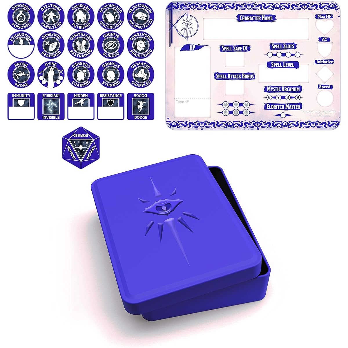 Dungeons & Dragons - Warlock Token Set (Player Board & 22 Tokens)