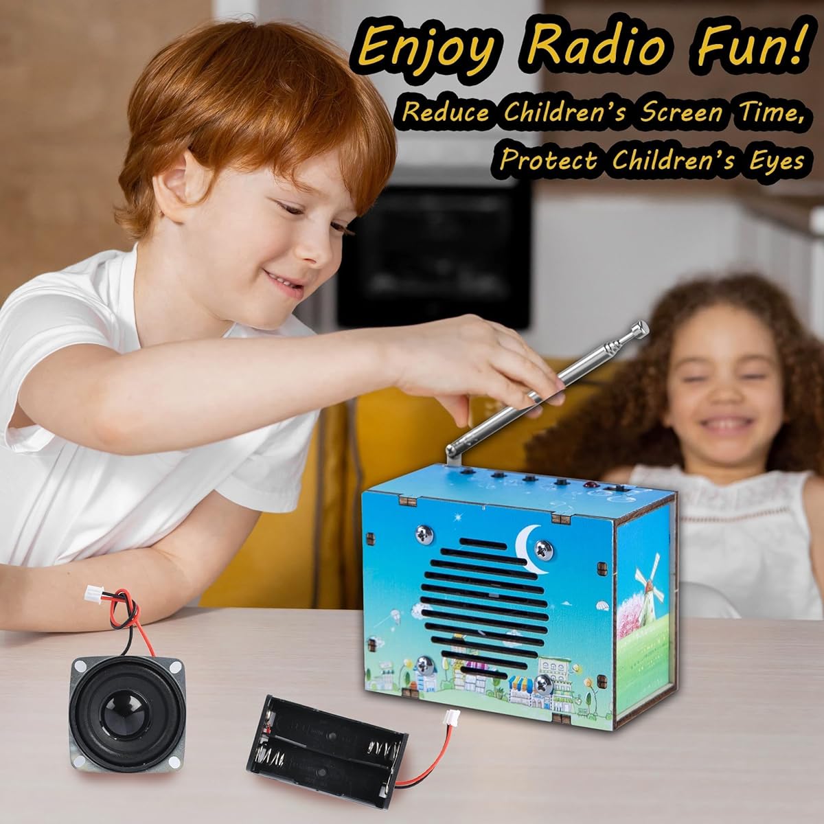 Science Kits 8-12 Years Old STEM Kits for Kids Ages 12-14 STEM Toys for Kids Ages 8-10 Build Your Own FM Radio DIY Electronics Project Teen Girls Boys 9 11 13 15 Gifts for Ages 16+ (Print) blue)