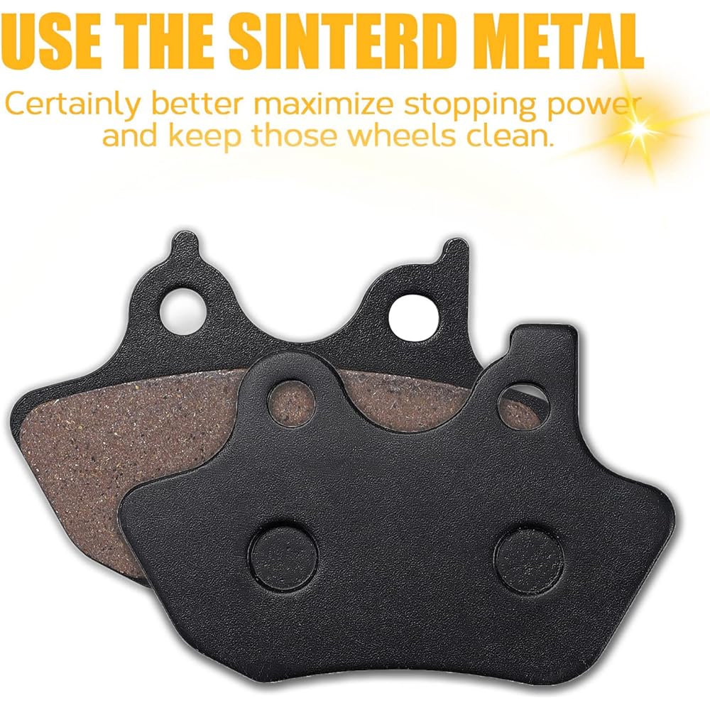 SOLLON Front/Rear Brake Pads for Harley-Davidson FLHTCU-I Electra Glide Ultra Classic FLHRCi Road King Classic Touring FLHT/Electra Glide Standard Dyna Low Rider/Dyna FXDLi Road Glide