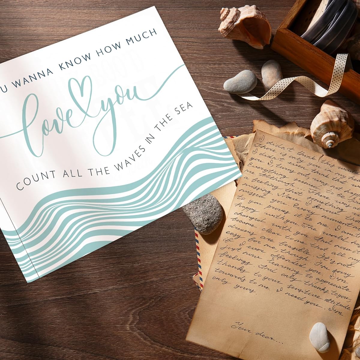Feyerr Beach Wall Decor for Bedroom Love You