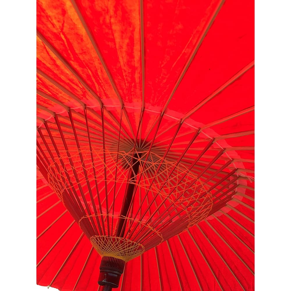 Yamamoto Bamboo Craftsman (YAMAMOTOTAKIZAYIKUYA) Japanese umbrella, Japanese umbrella, Janome umbrella, rain umbrella, waterproof (red)