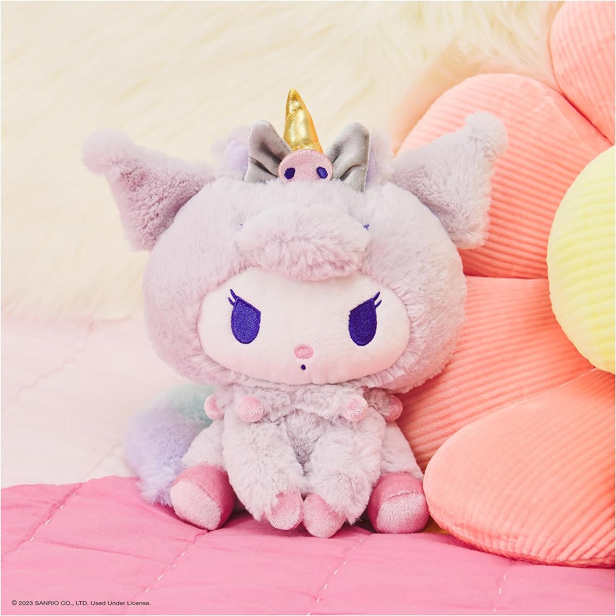 GUND Sanrio Kuromi Unicorn Plush Toy Premium Stuffed Animal for Ages 1+ Purple 6"