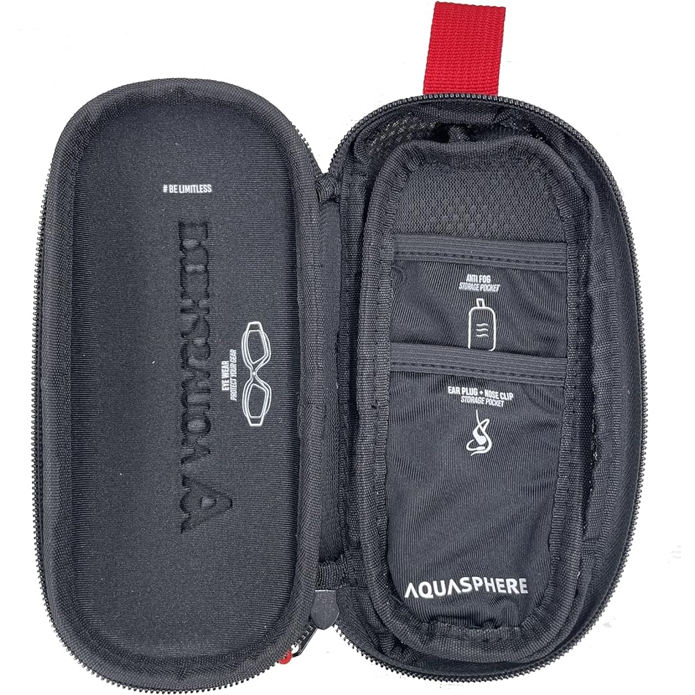 Aqua Sphere AQUASPHERE Aqua Sphere Swim Goggle Case SWIM GOGGLE CASE BK/RED 176106