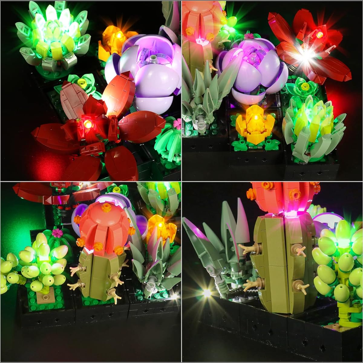 LMTIC Vokey Control Lighting Kit for Lego Succulents 10309 Plant Decoration Building Set Light Set Compatible with Lego 10309 (Lego Set Not Included)