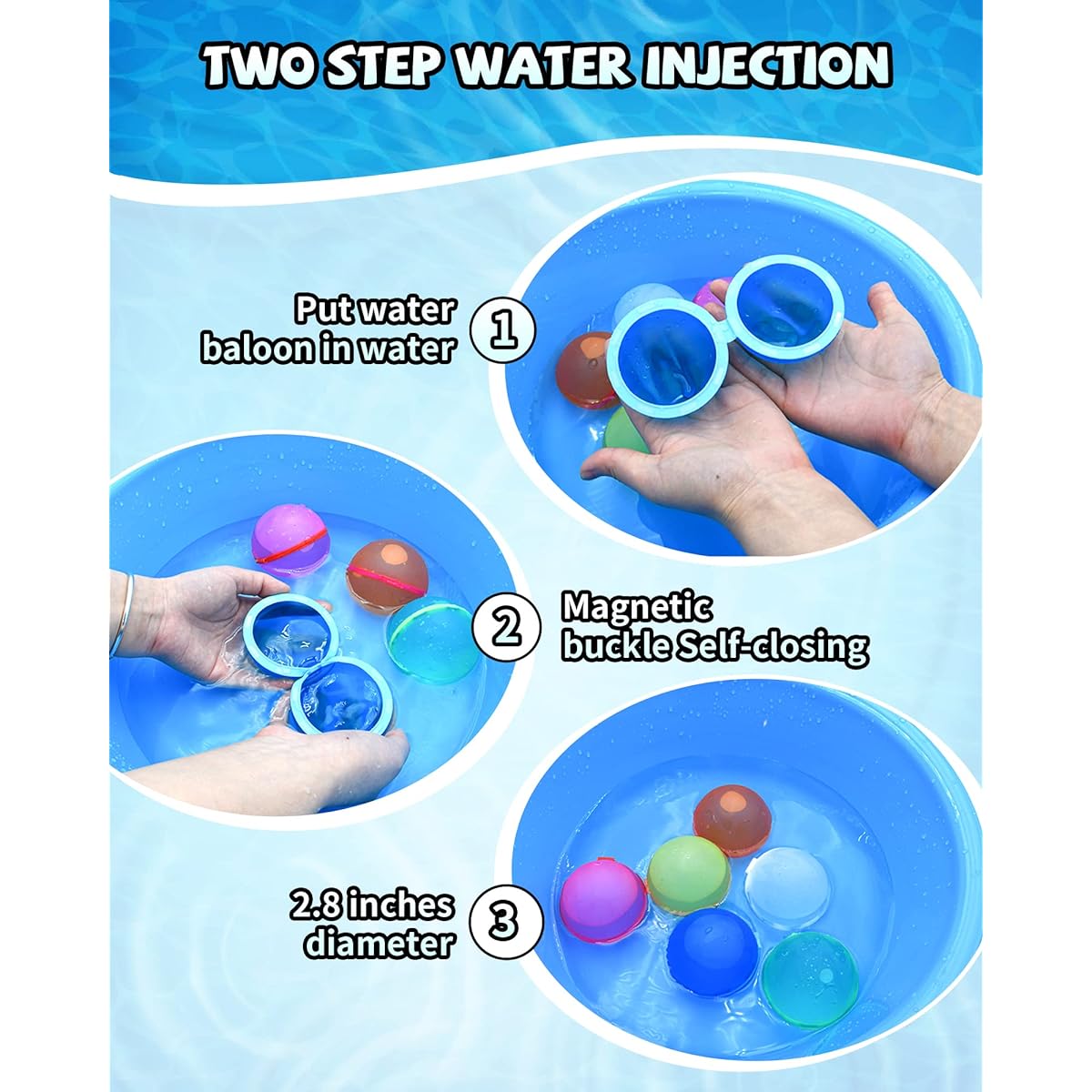 SOPPYCID CHINIKO Water Balloons Biodegradable Water Balloons Soft Silicone Water Balloons Perfect for Kids Outdoor Games Fun Summer Party Gift 4 Pieces