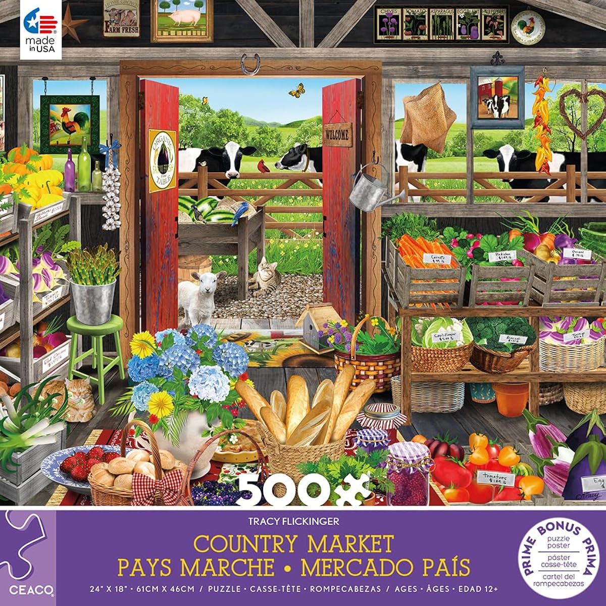 Ceaco - Tracy Flickinger - Country Market - 500 Piece Jigsaw Puzzle