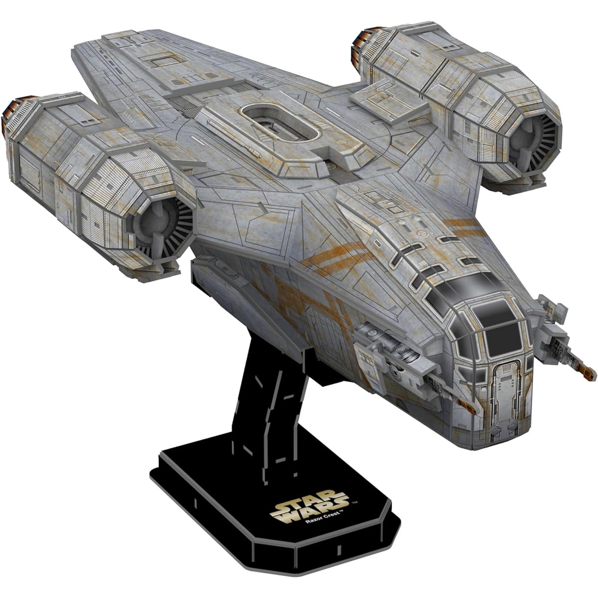 4D Cityscape Star Wars 3D Paper Model Kit (Mandalorian Razor Crest)