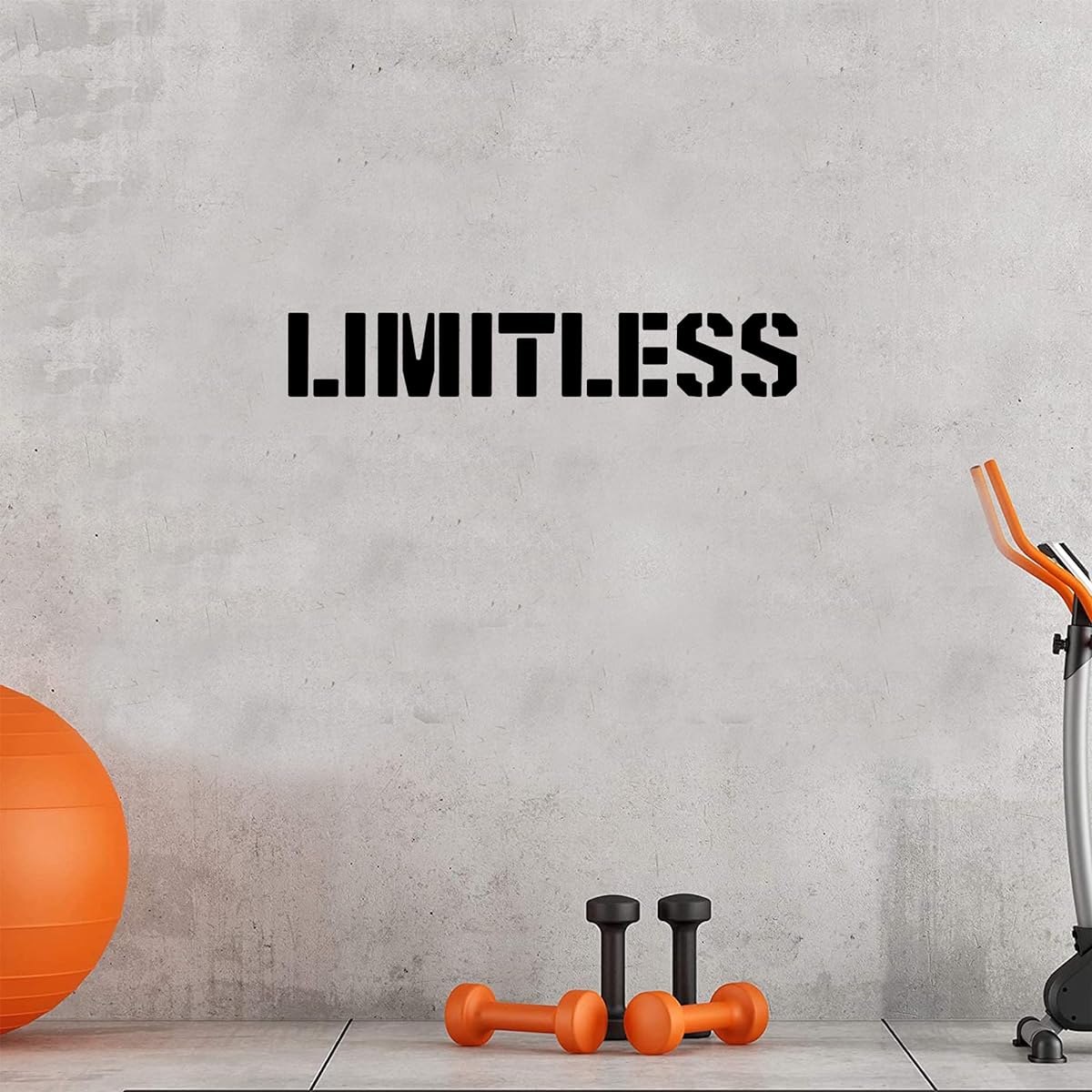 Limitless Gym Wall Vinyl Decal Workout Decal Inspirational Workout Wall Quotes Gym and Motivational Wall Decals (Limitless)