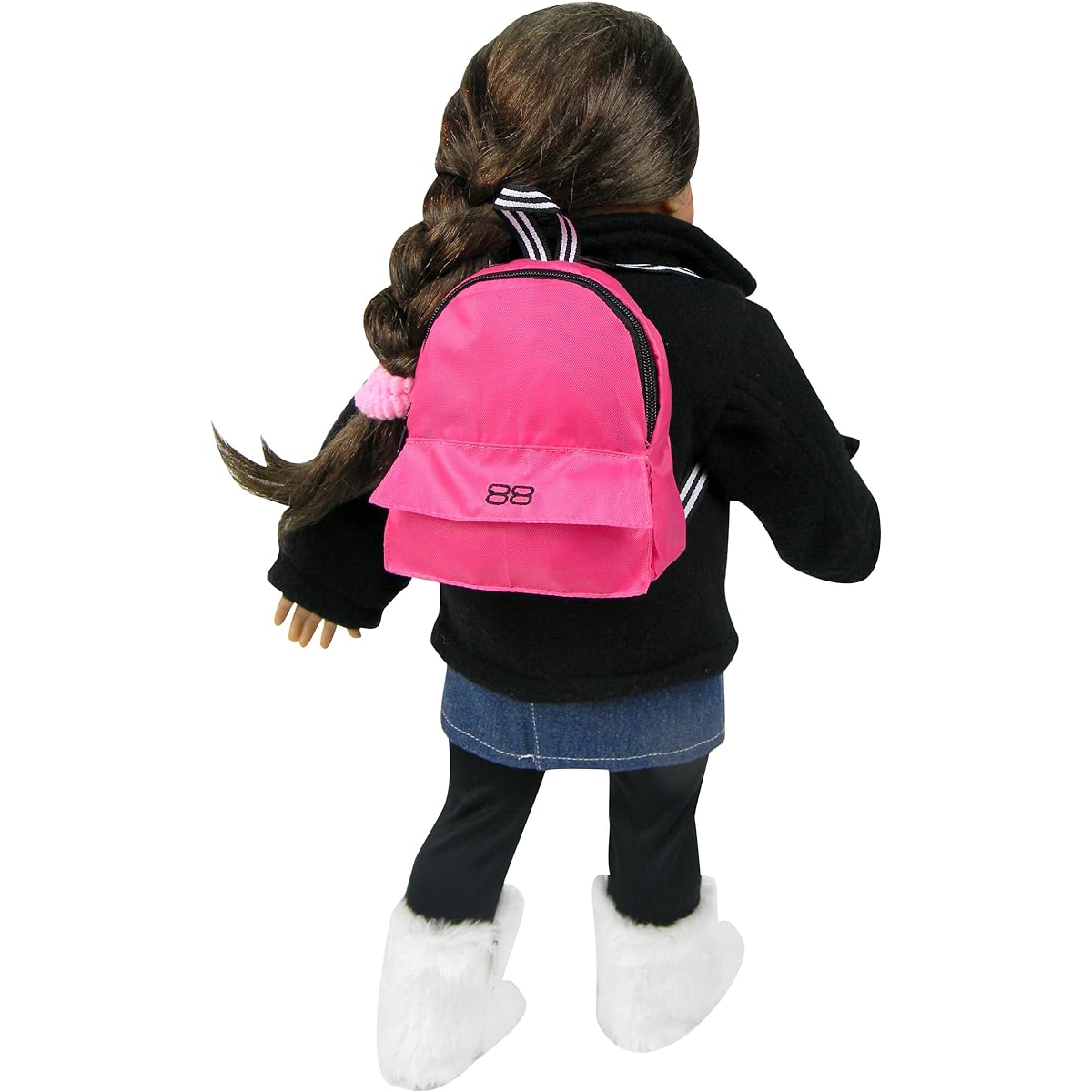Backpack 18 inch hot pink Sophia doll size nylon with zipper