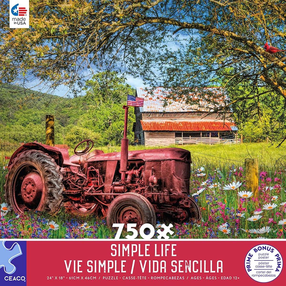 Ceaco - Simple Life - American Tractor - 750 Piece Jigsaw Puzzle