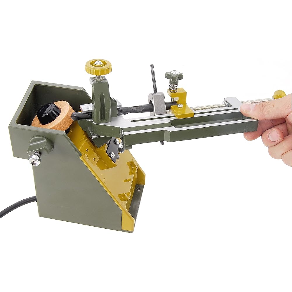 PROXXON Drill Sharpener Sharpens the ideal cone angle of the drill No.21200