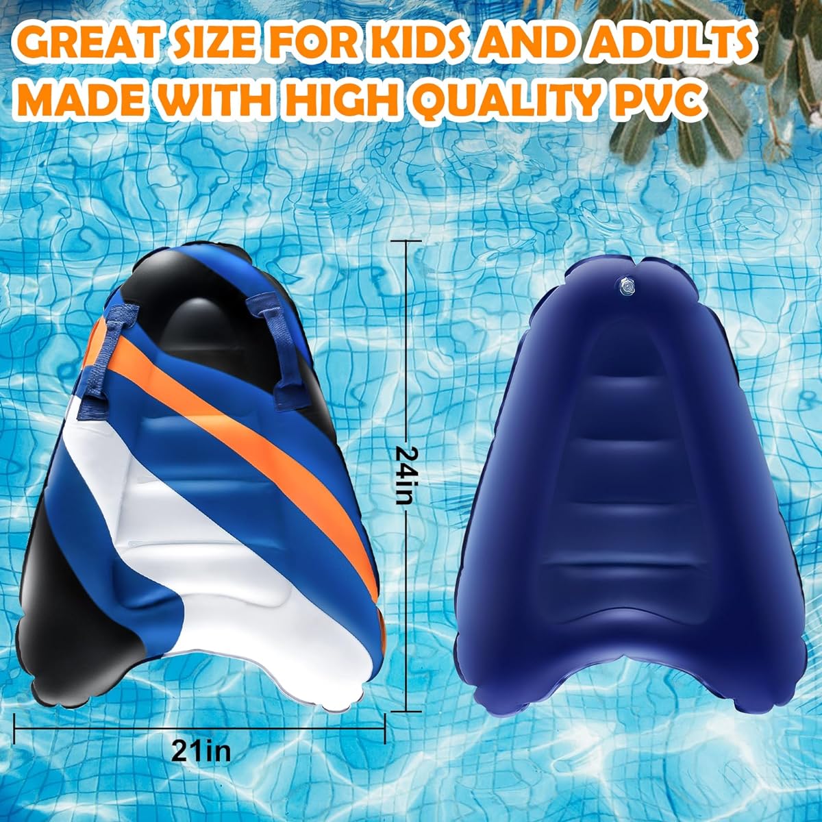 Lawn Water Slide Accessories Body Board with Handle Water Slip Fun Toy