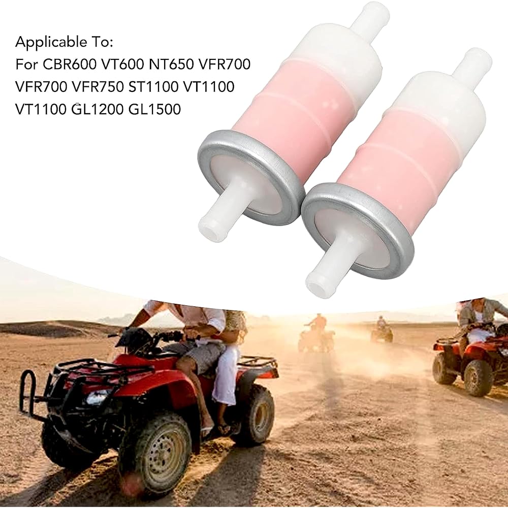 (2 Pack) 16900-MG8-003 Fuel Filter 10/30 Micron Fits Honda Shadow 1000 2010 2020 2500 2510 2520 3000 3010 500 520 ATV Yamaha 4TV-24560-00 1F K-2456 K-20-00 1FK-24450- 00