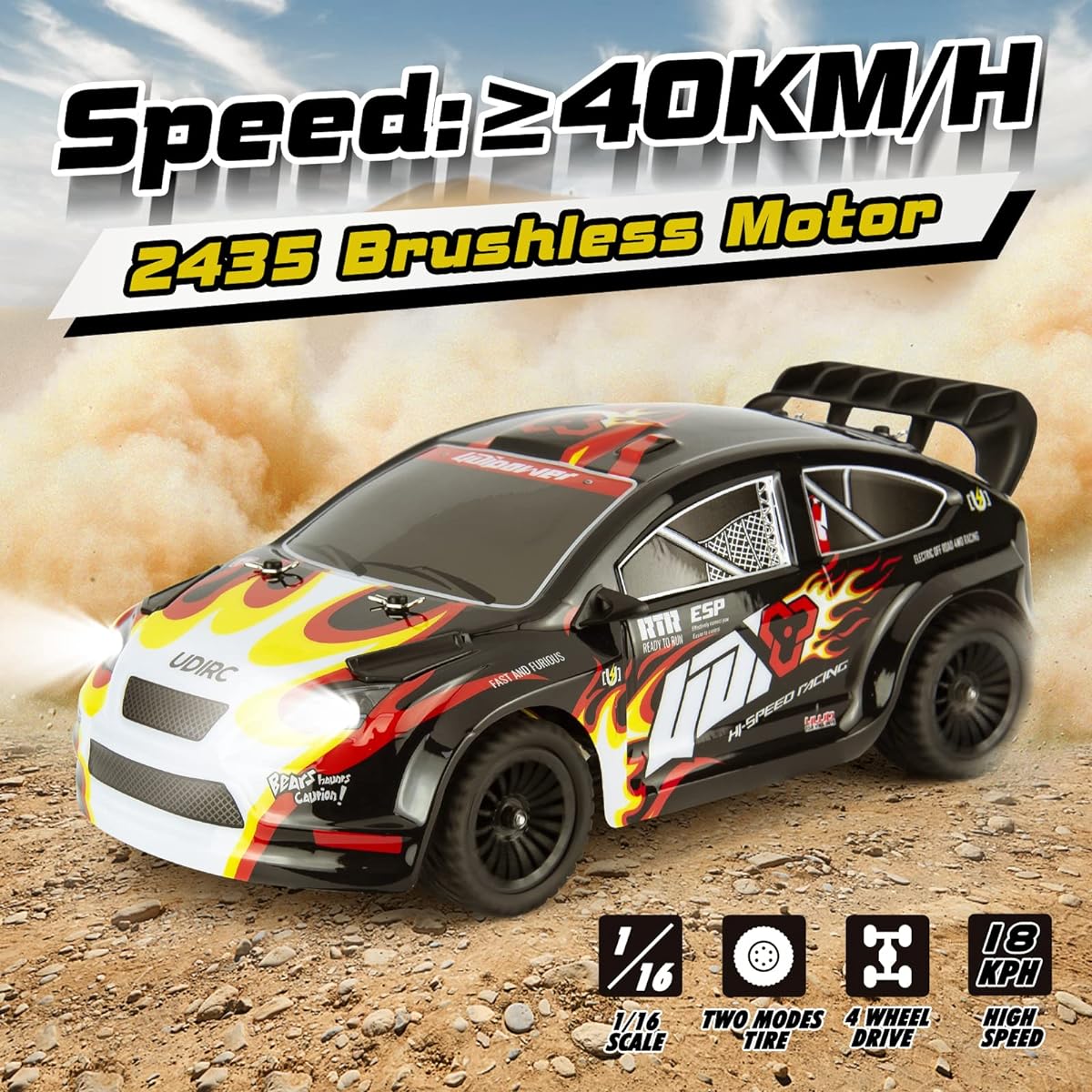 Cheerwing Brushless 1/16 High Speed Remote Control Car 4WD 25MPH High Speed RC Car RC Drift Car for Kids and Adults