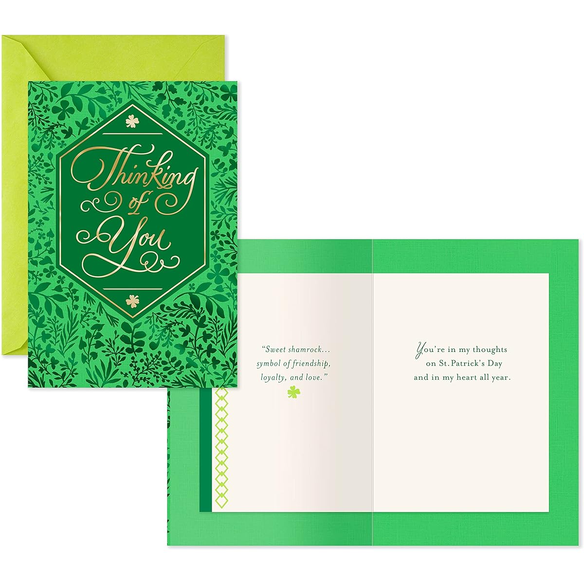 Hallmark St. Patrick's Day Cards Thinking of You (4 Cards and Envelopes)