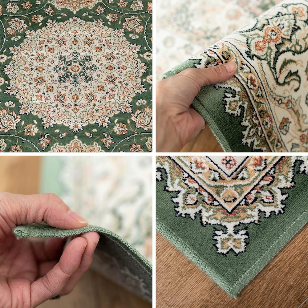 Sayan Sayan Persian Pattern Rug Carpet Royal Palace 14650 230x330 Green 6 Tatami