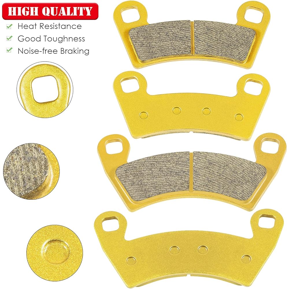 Brake Pads Front and Rear for Polaris General 1000 EPS 2016-2020 General 4 1000 EPS 17-20 General 1000 Deluxe EPS 16-19 Ranger XP 1000/Ranger Crew XP 1000 19-20 (4 sets)