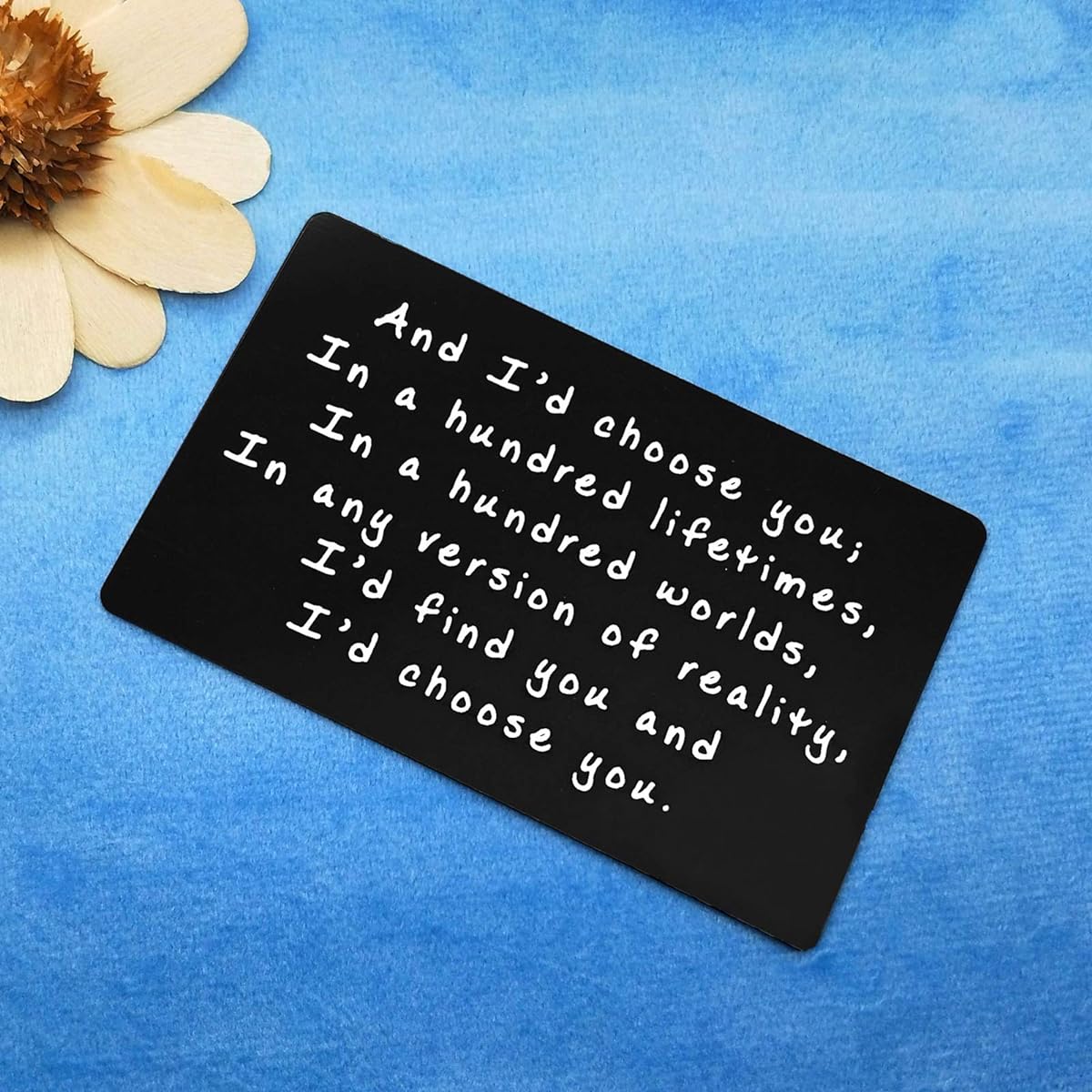 Engraved Wallet Insert Cards Gifts from Husband Wife Boyfriend Gifts Anniversary Valentine Gifts for Men I d Select You Metal Card Birthday Card Husband Gifts Wedding Fiance Gifts for Groom