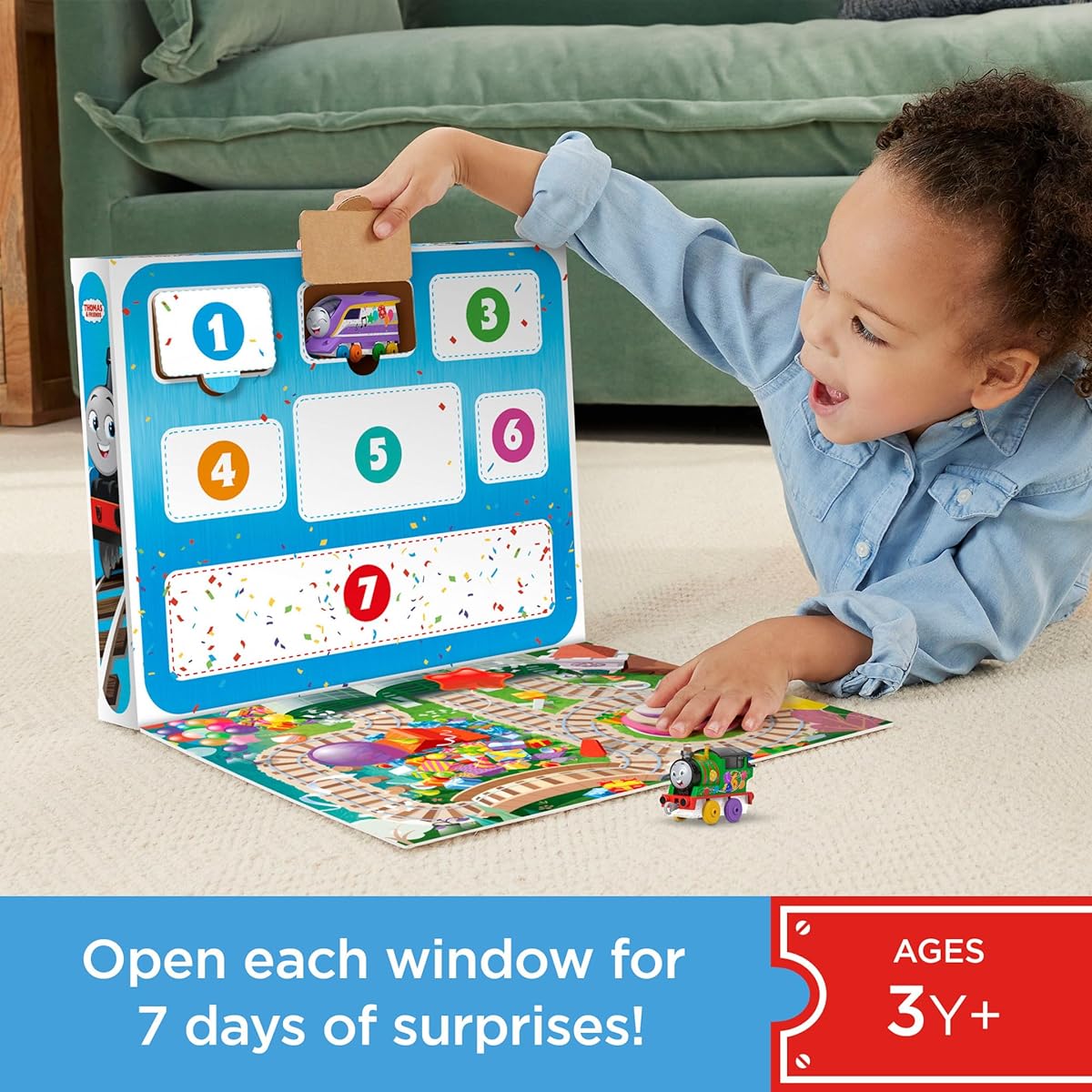 Thomas & Friends Toy Trains Gift Set Thomas 7 Days of Surprises, 10-Piece Diecast Vehicles with Cargo for Kids Ages 3+ Years