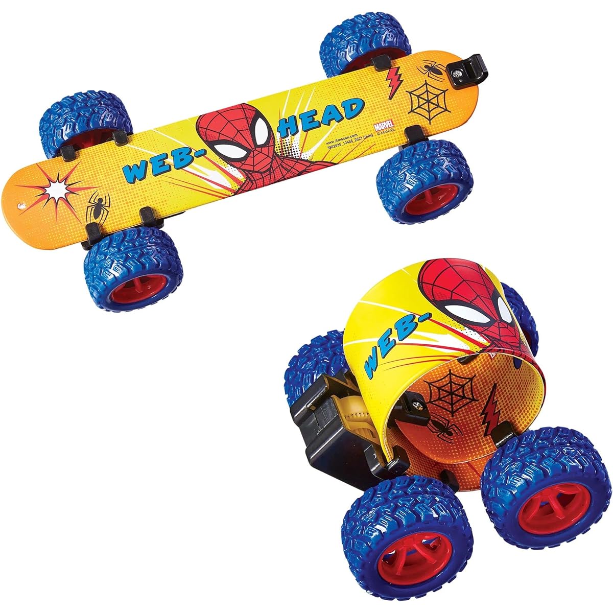 Spiderman Pullback Skateboard Slap Bracelet