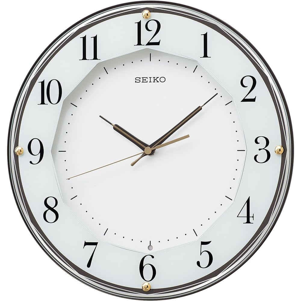 Seiko clock wall clock radio analog brown metallic KX213B SEIKO