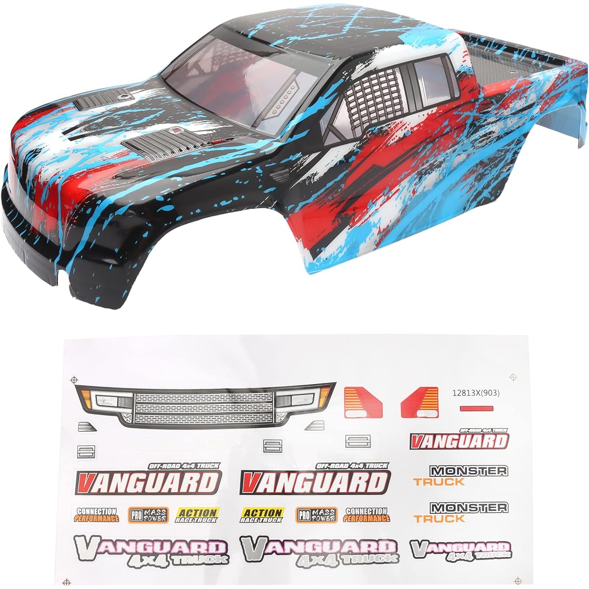 GDOOL 90132 Truck Car Shell Body Spare Parts 1:12 Bruhless Brushed 903 903A HM121 YC300 RC Car Truck Accessories (Blue)