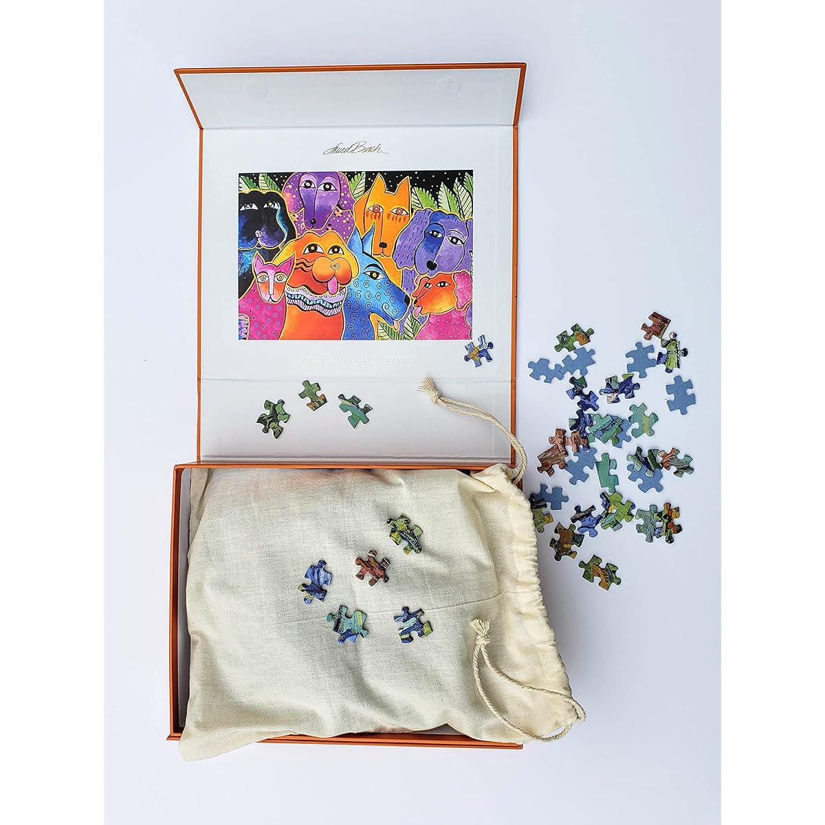 Monarque 1000 Piece Puzzle 19.7 x 27.5 inches (Laurel Birch Dog and Dog)